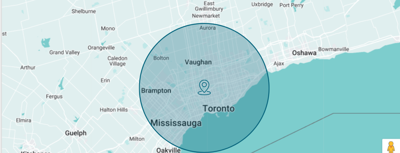 map of the greater Toronto area